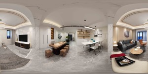 世贸凯撒岛170平米四居室现代风格全景效果图