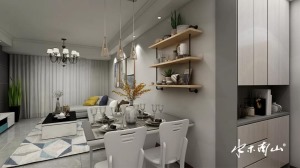 保利时代|100平三室现代风格装修效果图餐厅