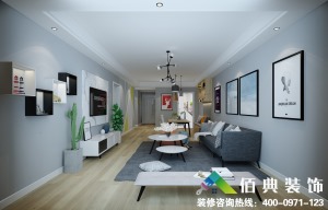 西宁儒之源130平三居室现代风格装修