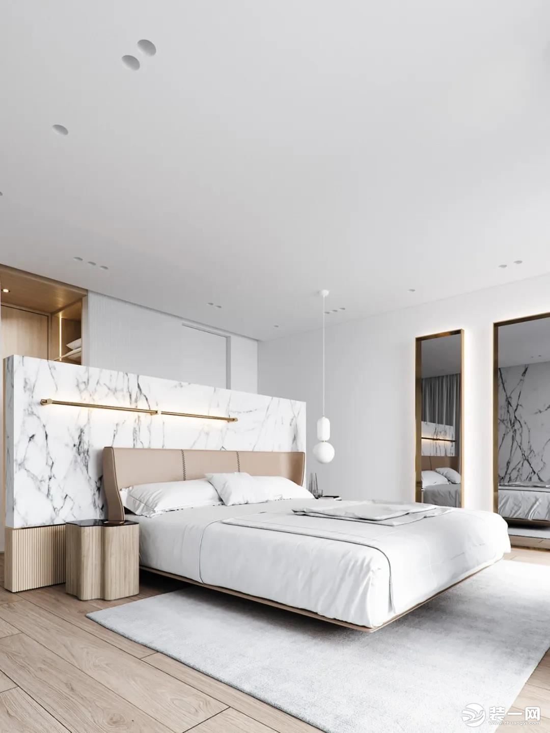 白木色系的卧室，清新禅意在简约的气质下娓娓道来，令人眼前一亮。