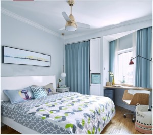卧室襄阳康庭装饰88平二居室简洁的北欧风设计