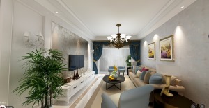 康庭装饰现代风格效果图与设计图纸客厅