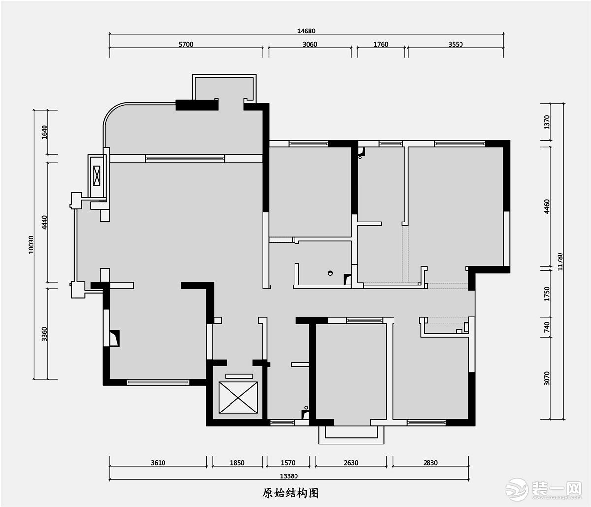 全明户型，各部分空间均有窗，可保证整体空间采光和通风，居住舒适度好。