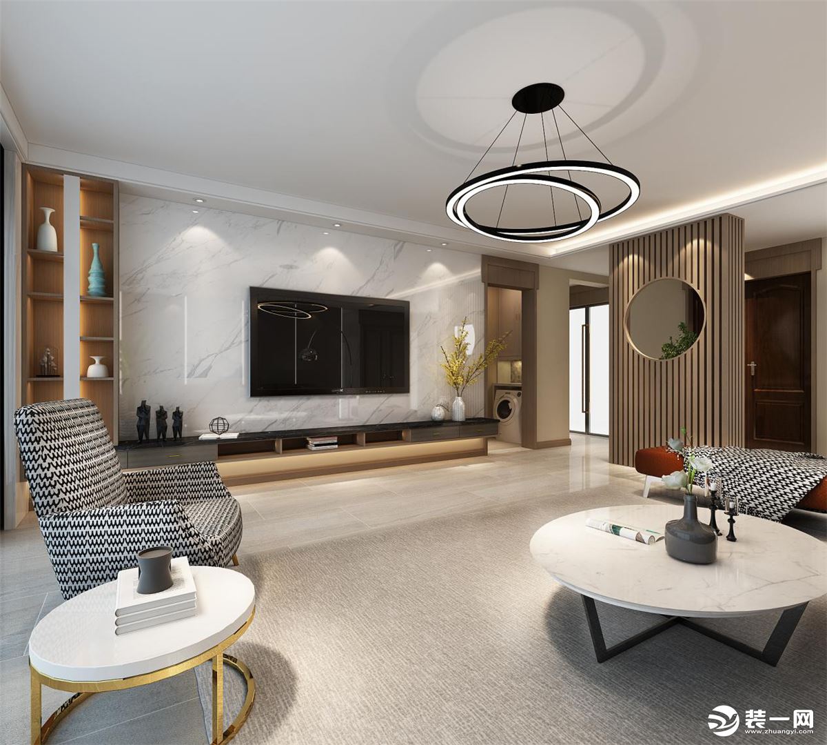 天山熙湖144㎡极简平面布置图，户型方正整体均衡，客厅与双卧室朝南，动静区与基本功能合理。
