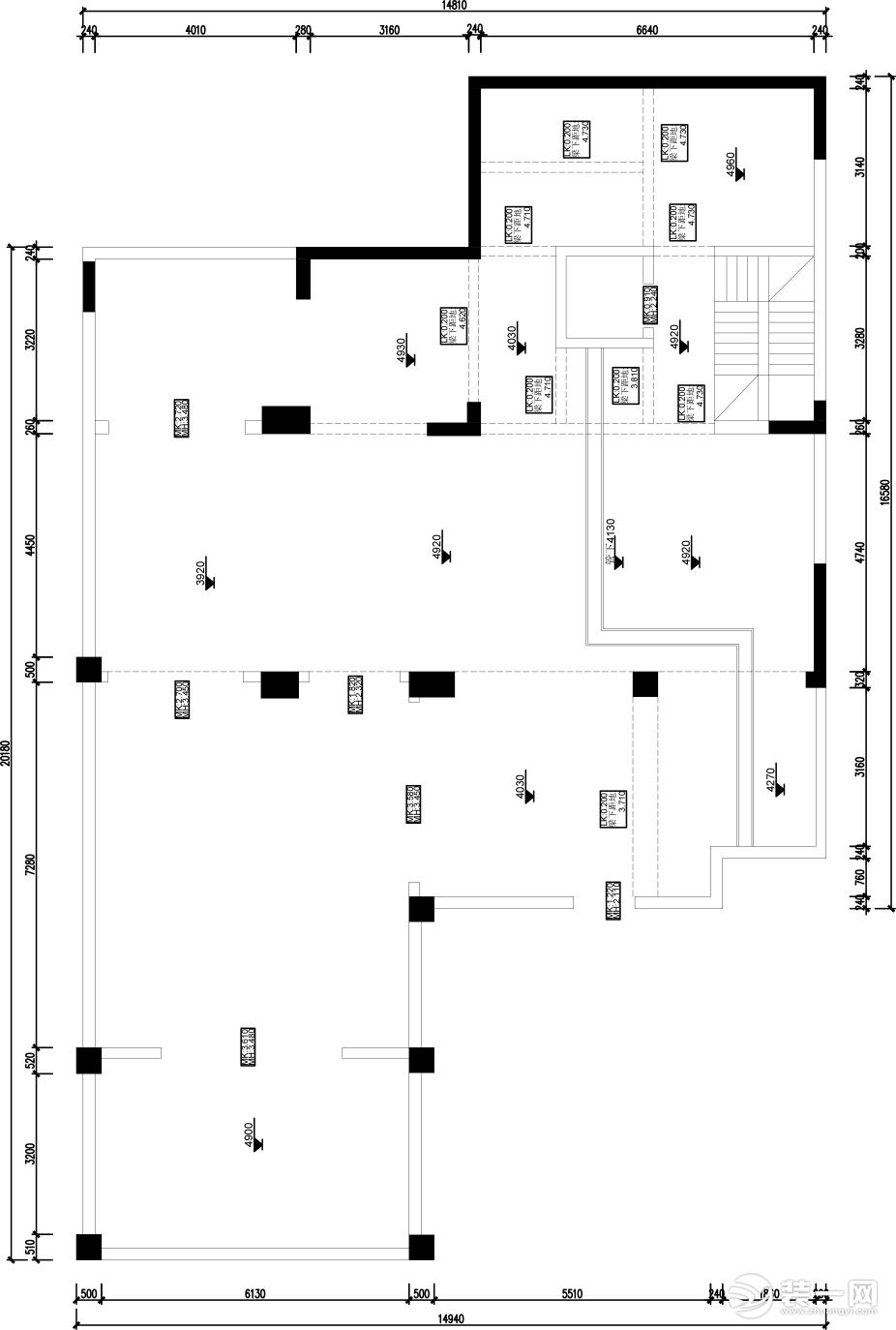 負一層原始結(jié)構(gòu)圖