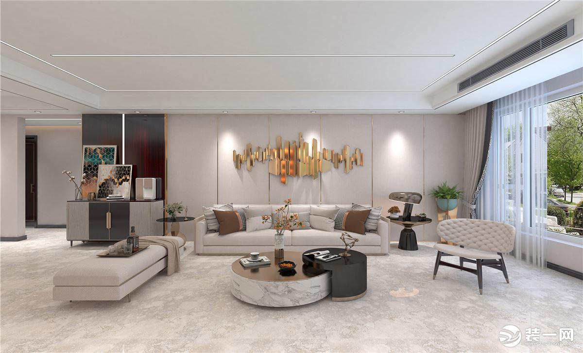 作为家人的活动与交流中心，银川客厅装修选择了灵活的围合式布局设计。