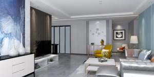 客厅以“孔雀”为主题构思设计，最大限度地优化建筑平面，拓展空间。