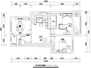 海珀兰轩复式165㎡现代时尚平面布置图，户型方正整体均衡，客厅与双卧室朝南，动静区与基本功能合理