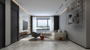 银川新房装修：灰、黑色调的现代风格空间，给人冷静稳重之感，同时不乏个性与温暖，彰显屋主对生活品质追求