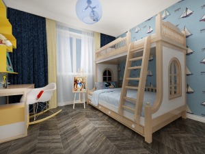 银川装修 城市一号 现代简约儿童房设计效果图