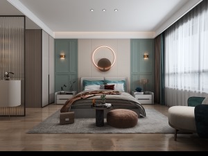 在卧室的设计上，强调的是舒展与放松，没有刻意的豪华，但流露出精致的生活情调。