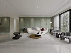 小美式客厅超大乳白色地毯