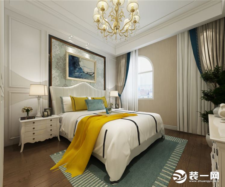 复式210平欧式风格客厅卧室效果图