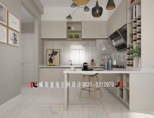 60平小户型现代简约风格厨房装修效果图