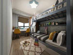 95平三居室北欧风格儿童房装修效果图