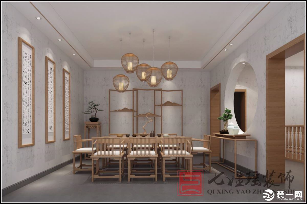 铜仁装修155平米古典中式餐厅效果图