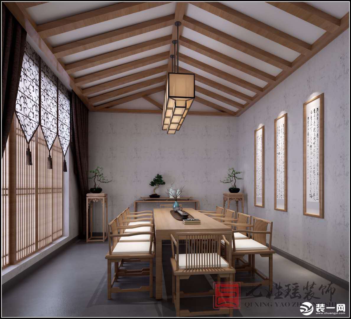 铜仁装修155平米古典中式餐厅效果图