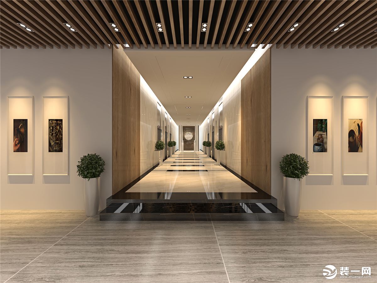 云南鲁班装饰-上海东盟大厦-办公室-1100平方米-通道
