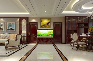 金色豪庭158平米古典欧式装修案例12万豪装