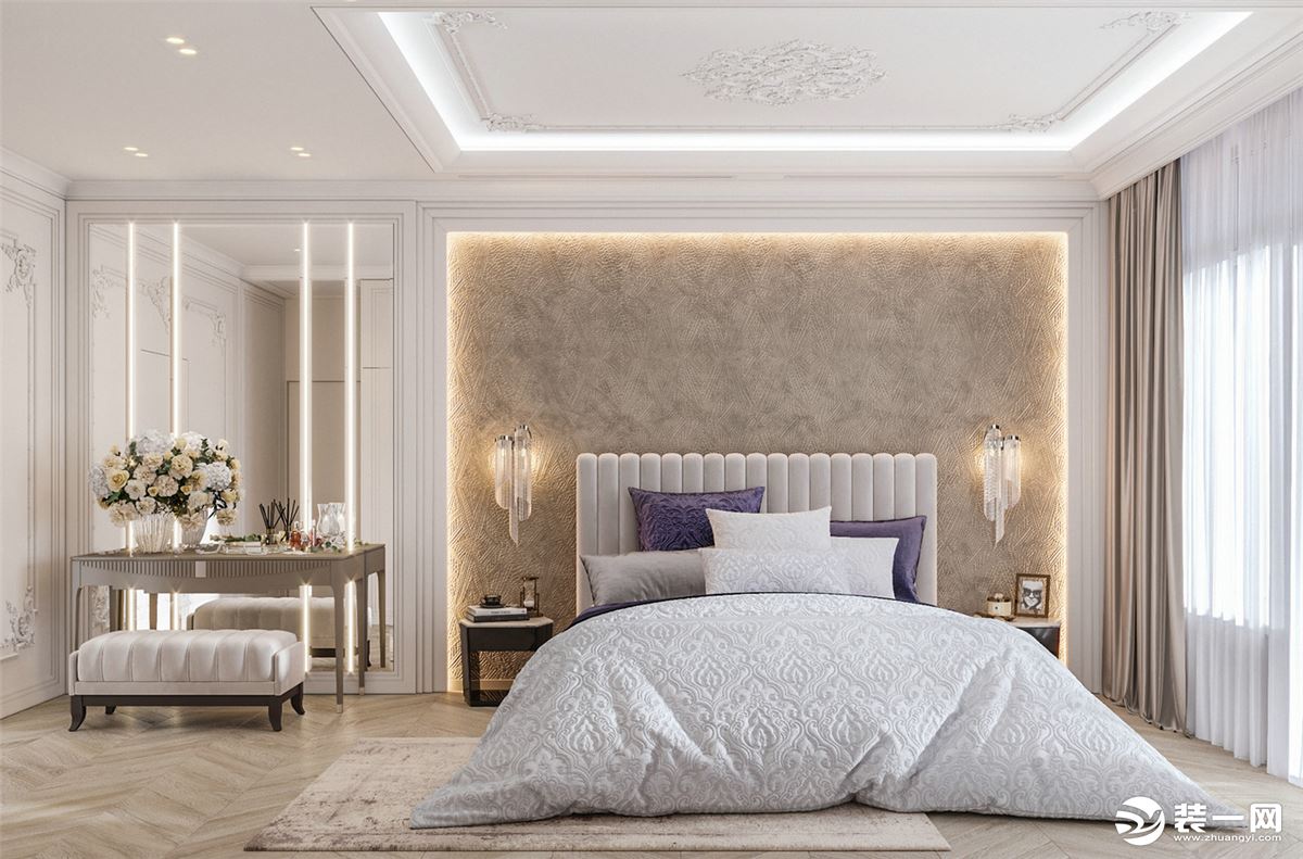 铜仁豪庭装饰名家汇110平米欧式风格卧室装修案例