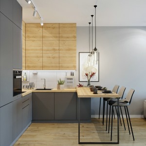 铜仁豪庭装饰麒龙国际60平米北欧风格厨房装修效果图