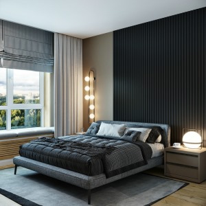 铜仁豪庭装饰麒龙国际60平米北欧风格卧室装修效果图