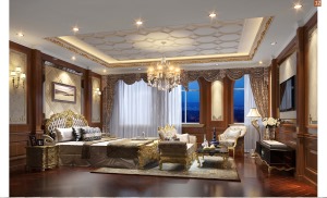 卧室石家庄镜和设计凤凰公寓样板间欧式风格装修设计案例