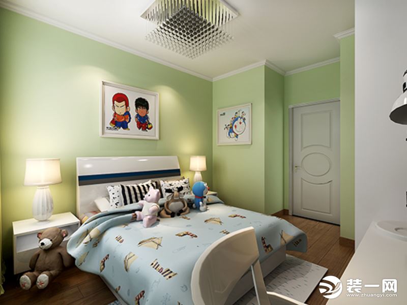 惠州乐巢装饰光耀荷兰小城110平美式风格儿童房效果图
