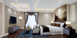 卧室品界空间新世界 280平复式 欧式风格效果图