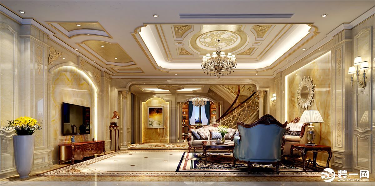 欧式沙发大多色彩典雅、线条简洁，适于展现现代风格的居室，客厅整体不仅豪华大气，更多的是惬意和浪漫。