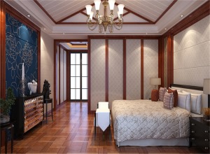 潇湘别墅240㎡东南亚卧室装修图