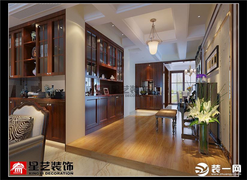 大汉龙城170平四居室新古典风格装修效果图书房