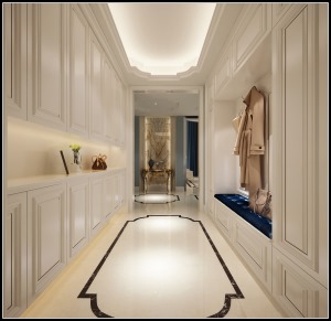 欧式风格很讲究造型，门的造型设计，包括房间的门和各种柜门，既要突出凹凸感，又要有优美的弧线