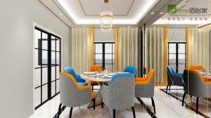 中惠香樟绿洲120平二居室现代风格餐厅装修
