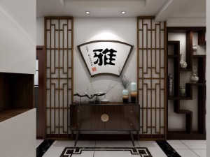 新中式风格玄关背景墙