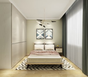 速美装饰天畅园96平现代风格设计--卧室