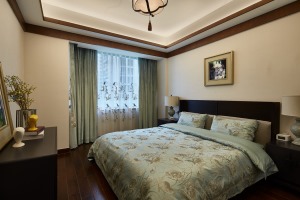 铜仁瑞博装饰180平米大户型中式风格卧室装修效果图
