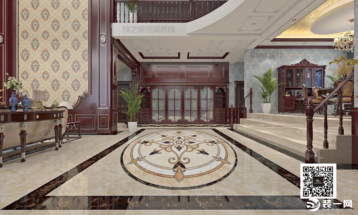 平顶山饰之家装饰独院别墅360平方古典欧式装修风格-大厅