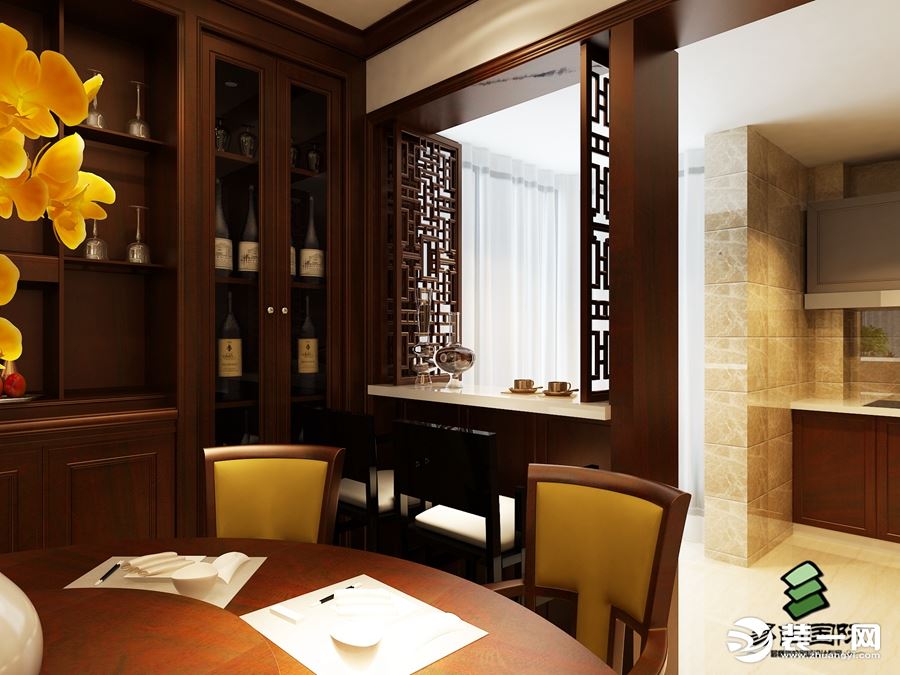 玉屏易尚国际装饰李兆高现代简约118平米餐厅设计作品赏析