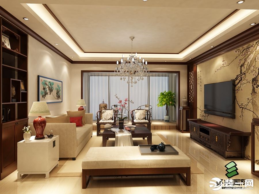 玉屏易尚国际装饰李兆高现代简约118平米客厅设计作品赏析