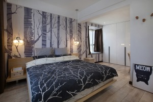 石阡尚艺装饰五方国际80平米北欧风格卧室装修案例