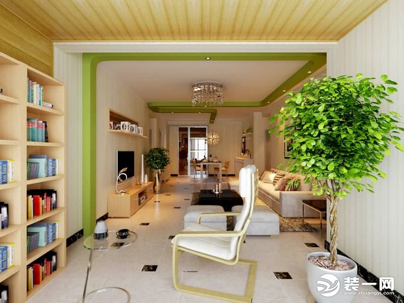 田园风格的居室主要通过绿化把居住空间变为“绿色空间”。