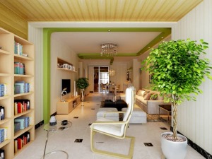 田园风格的居室主要通过绿化把居住空间变为“绿色空间”。