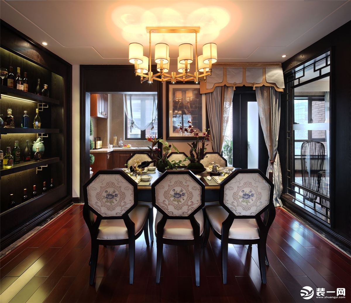 桂林艺匠装饰110平米新古典风格装修效果图餐厅