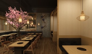 淄博八云寿喜烧日式餐厅装修效果图实拍图