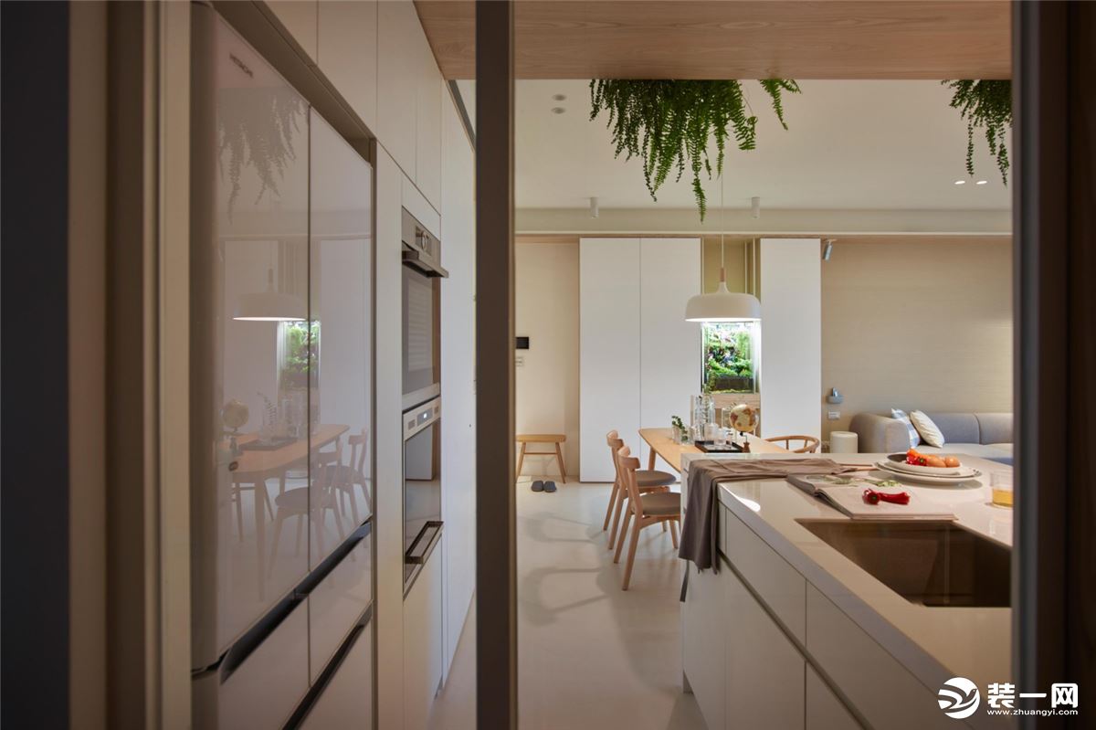 厨房宁波蘑菇加装饰涨浦景苑+日式风格三居室装修设计案例
