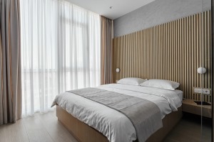 松桃康龙装饰世纪桃园70平米现代简约风格卧室装修效果图