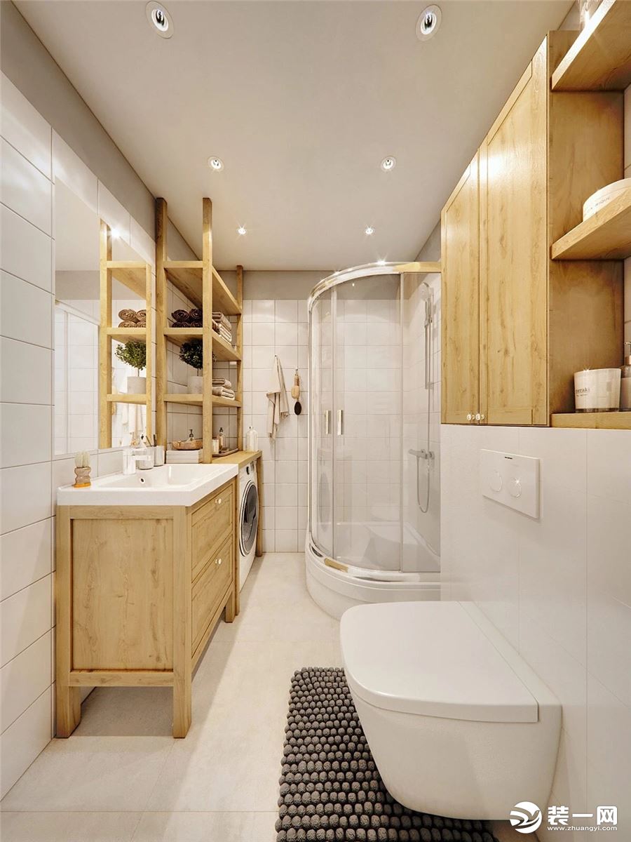 惠州九木堂装饰33平方现代夏威夷风情风格洗浴室效果图