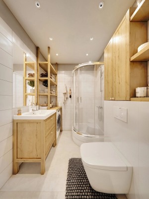惠州九木堂装饰33平方现代夏威夷风情风格洗浴室效果图