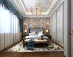 如东自建300平欧式古典风格卧室